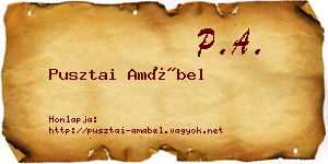 Pusztai Amábel névjegykártya